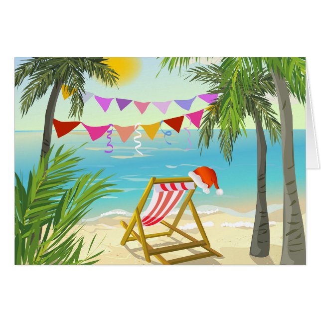 Kerstman op vakantie - Kerstmis 4 x 5 (Voorkant Horizontaal)