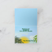 Kerstman op vakantie, Kerstmis, zomer Feestdagen Kaart (Binnen)