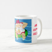 Kerstman op vakantie koffiemok (Voorkant rechts)