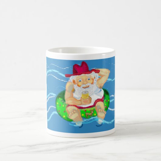 Kerstman op vakantie koffiemok (Center)