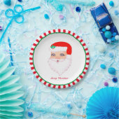 Kerstman op wit papieren bordje (Feest)