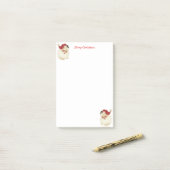 Kerstman op wit post-it® notes (Op bureau)