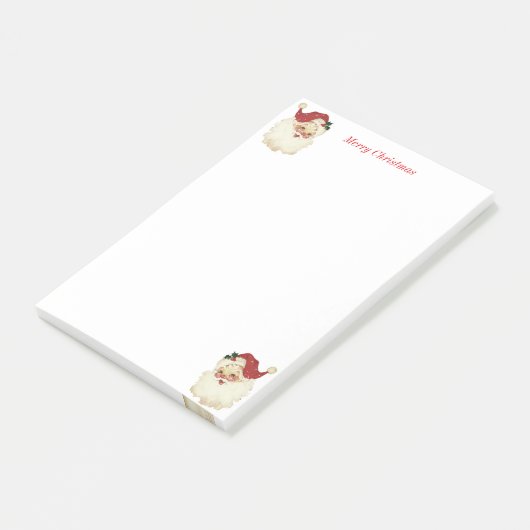 Kerstman op wit post-it® notes (Schuin)