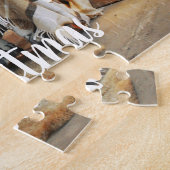  Kerstman Optionele Vrolijke Kersttekst Legpuzzel (Zijkant)