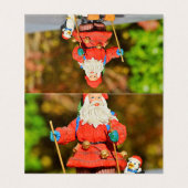 Kerstman ornament kaart (Buitenkant ongevouwen)