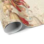 Kerstman  Oude St. Nick en kinderen Cadeaupapier (Rol Hoek)