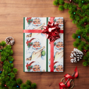 Kerstman Ouderwetse Vintage Kerstmis Verpakking Cadeaupapier