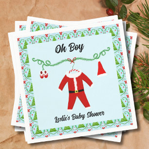 Kerstman Outfit voor Baby Jongen Baby Shower Servet