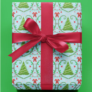 Kerstman outfit voor baby jongen Kerstboom patroon Cadeaupapier