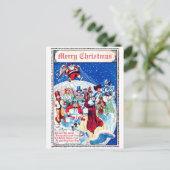  kerstman over de hele wereld Uniek Briefkaart (Staand voorkant)