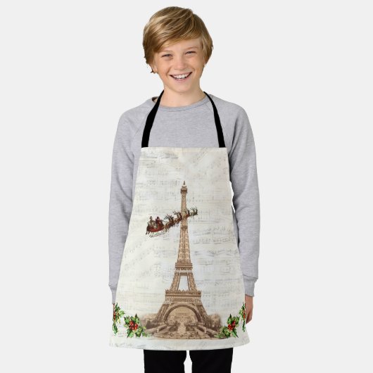 Kerstman over het Schort van Paris Christmas Chil (Gedragen)