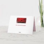 Kerstman over het wenskaart kaart (Achterkant)