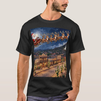 Kerstman Over Old Pueblo A Mountain Kerst T-Shirt