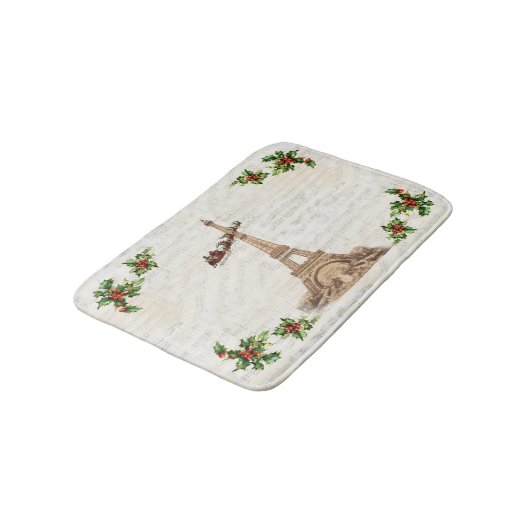  Kerstman over Parijs kerstbaarmoeder Badmat (Gekanteld)