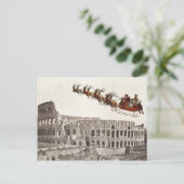 kerstman over Rome Briefkaart (Staand voorkant)