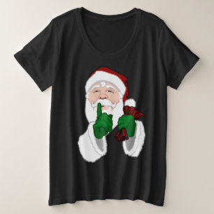 Kerstman overhemd extra grote maat dames kerst T-s T-shirt