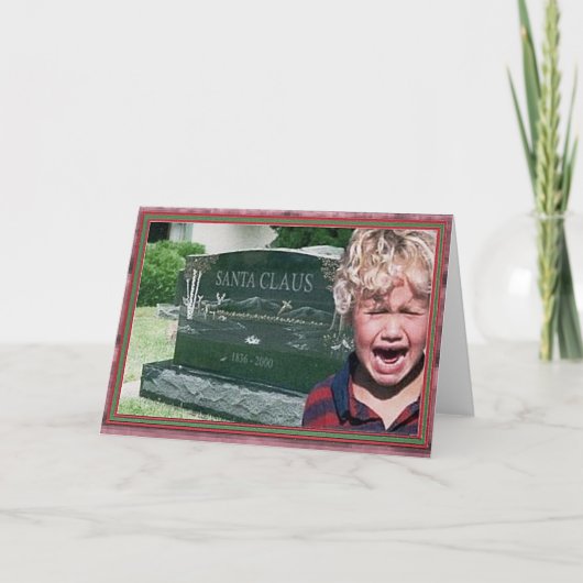 kerstman overleden feestdagen kaart (Voorkant)