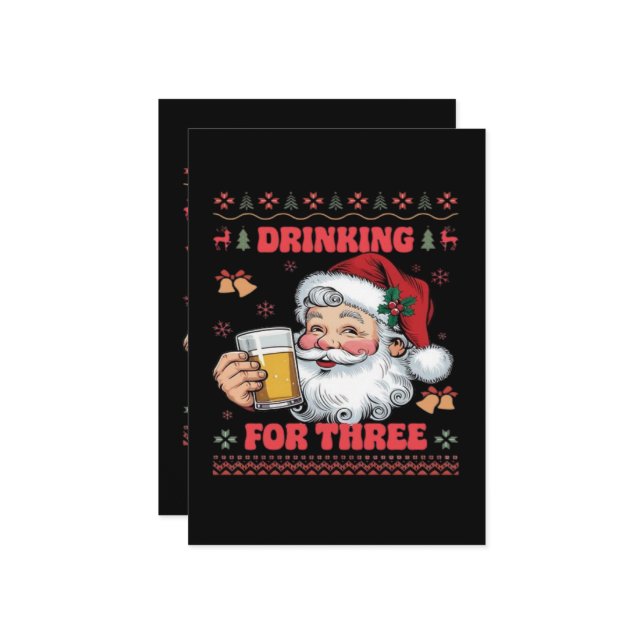 Kerstman paar Kerstmis (Voorkant / Achterkant in situ)