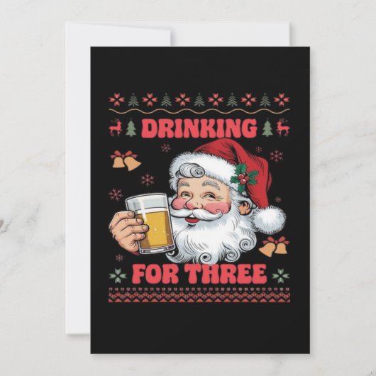 Kerstman paar Kerstmis Bedankkaart (Voorkant)