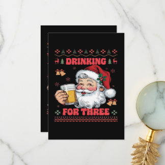 Kerstman paar Kerstmis Bedankkaart