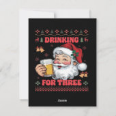 Kerstman paar Kerstmis Feestdagenkaart (Achterkant)