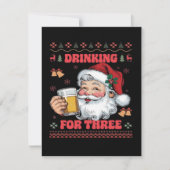 Kerstman paar Kerstmis Feestdagenkaart (Voorkant)