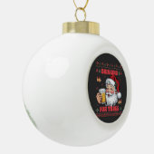 Kerstman paar Kerstmis Keramische Bal Ornament (Links)