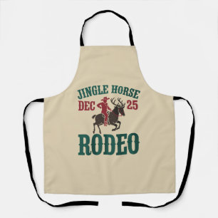 Kerstman Paard Dec 25 Rodeo Cowboy Kerstmis Cowgir Schort