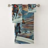 Kerstman Paardrijden Kerstmis Bad Handdoek (Insitu)