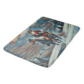 Kerstman Paardrijden Kerstmis Badmat (Gekanteld)