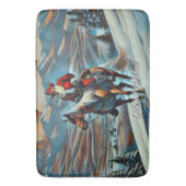 Kerstman Paardrijden Kerstmis Badmat (Voorkant Verticaal)