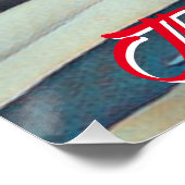 Kerstman Paardrijden Kerstmis Perfect Poster (Hoek)