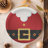 Kerstman Pak Buik Kerstmis Papieren Bordje