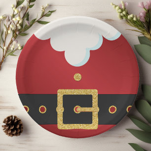 Kerstman Pak Buik Kerstmis Papieren Bordje