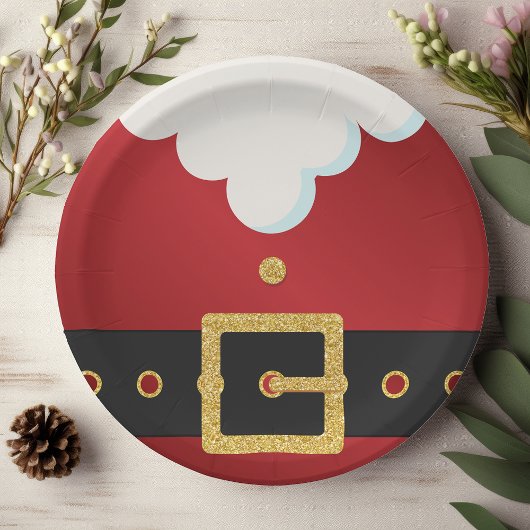 Kerstman Pak Buik Kerstmis Papieren Bordje