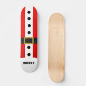 Kerstman pak glanzende riem voor Kerstmis Persoonlijk Skateboard (Voorkant)