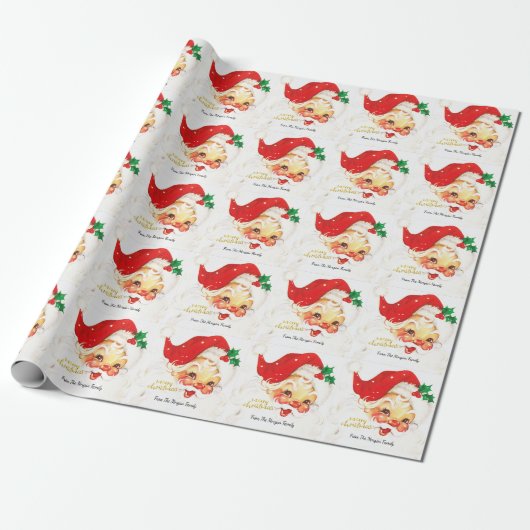 Kerstman Pak Kerst Cadeaupapier (Uitgerold)