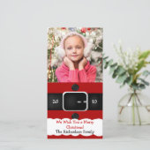 Kerstman pak kerstkaarten feestdagenkaart (Staand voorkant)