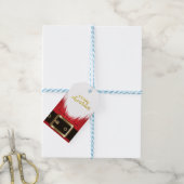 Kerstman Pak Kerstmis Cadeaulabel (Met Touw)