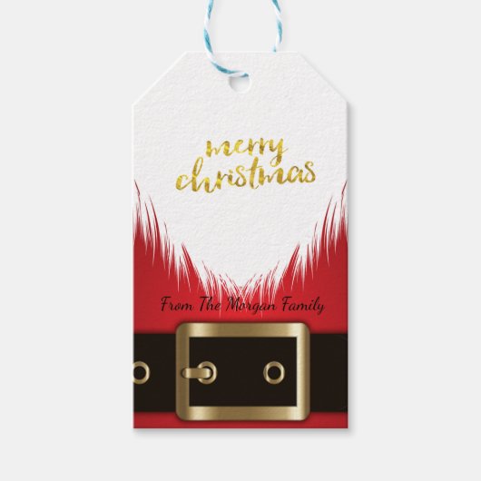 Kerstman Pak Kerstmis Cadeaulabel (Voorkant)