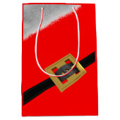 Kerstman pak kerstvakantie cadeau tas medium cadeauzakje (Voorkant)