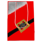 Kerstman pak kerstvakantie cadeau tas medium cadeauzakje (Achterkant)