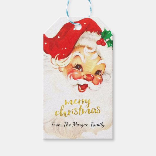 Kerstman Pakket Kerstcadeau Labels Cadeaulabel (Voorkant)