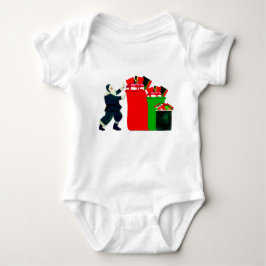 Kerstman pakt cadeautaschort T-shirt