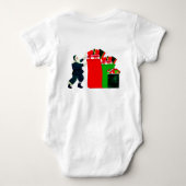 Kerstman pakt cadeautaschort T-shirt (Achterkant)