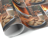 Kerstman pakt een koekje cadeaupapier (Rol Hoek)