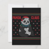 Kerstman Pand| Lief Panda-ontwerp Kaart (Voorkant)