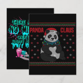 Kerstman Panda Pand| Leuke Pandadesign Kaart (Voorkant / Achterkant)