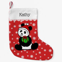 Kerstman Panda Santa Hat Kleine Kerstsok