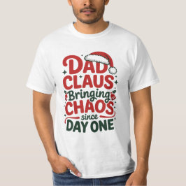 Kerstman papa brengt chaos T-shirt